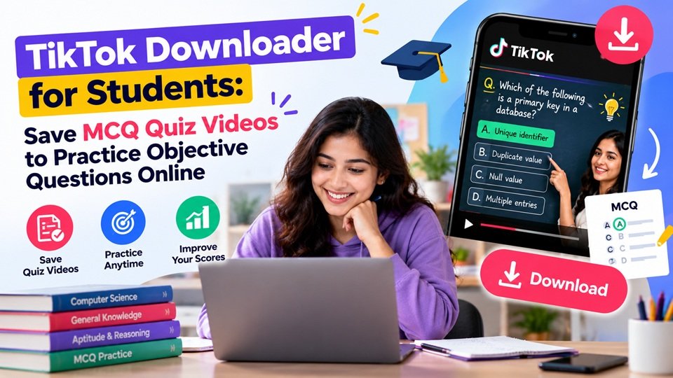 tiktok-downloader-for-students:-save-mcq-quiz-videos-to-practice-objective-questions-online